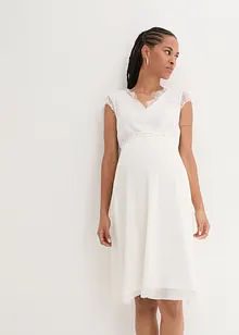 Robe de mariée de grossesse avec ceinture et jupe plissée, bonprix