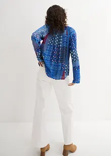 Blouse-tunique froissée à manches longues, bonprix