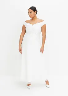 Robe de mariée à encolure Carmen avec dentelle, bonprix