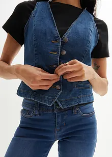 Gilet sans manches en jean extensible, bonprix