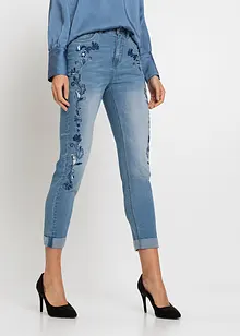 Jean slim taille mi-haute, court, bonprix
