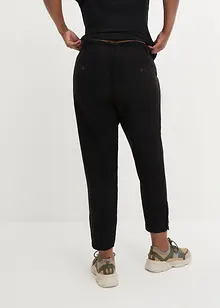 Pantalon en lin avec détails poche et boutons à la base, bonprix