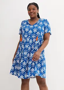 Robe-tunique en crêpe de viscose à volants et manches papillons, longueur genou, bonprix