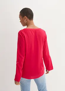 Blouse à col V et manches longues, bonprix