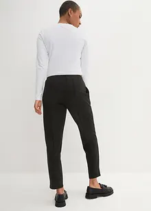 Pantalon en Punto di Roma avec passepoil et taille entièrement élastiquée, bpc bonprix collection