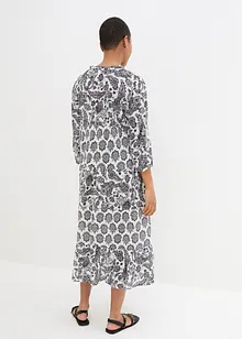 Robe longue froissée en coton avec poches, bonprix