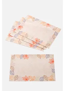 Lot de 4 sets de table avec imprimé feuille, bonprix