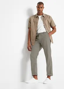 Pantalon chino avec lin, Regular Fit, Straight, bonprix