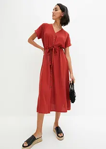 Robe avec lin mélangé, bonprix