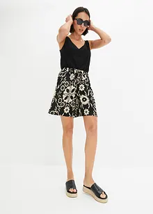 Short large à effet froissé et taille haute élastiquée, bpc bonprix collection