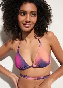 Haut de bikini triangle avec polyamide recyclé, RAINBOW