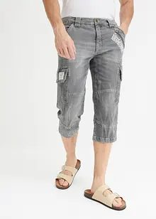 Jean 3/4 avec poches cargo, Loose Fit, John Baner JEANSWEAR