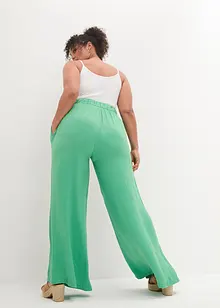 Pantalon palazzo léger et fluide, taille haute et confortable, long, bonprix