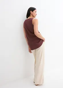 Long débardeur côtelé 100% coton, bonprix