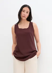 Long débardeur côtelé 100% coton, bonprix