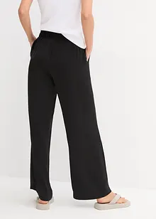 Pantalon avec effet texturé et taille confortable, bonprix