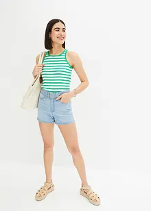 Short en jean avec ceinture (ens. 2 pces.), bonprix