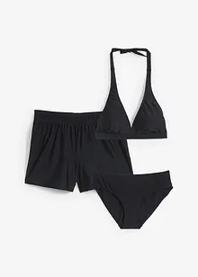 Bikini et bas de maillot (ens. 3 pces) en polyamide, bonprix