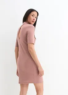 Robe en jersey à col montant, manches 1/2, bonprix