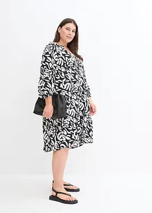 Robe-tunique en tissu texturé, longueur genou, bonprix