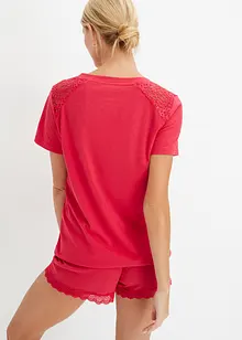 Pyjashort avec empiècement dentelle, bonprix