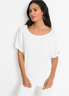 T-shirt manches chauve-souris à dentelle, bonprix