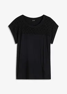 T-shirt avec dentelle, bonprix