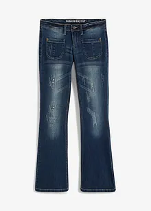 Jean évasé, taille basse, extensible, bonprix