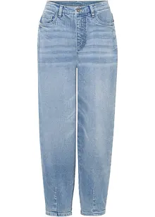 Jean barrel taille haute en coton, bonprix