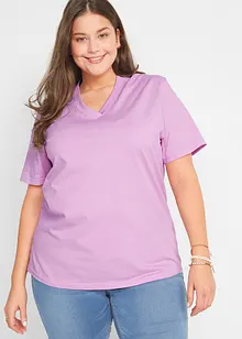 Lot de 5 T-shirts longs et amples à col V, bonprix