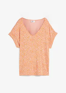 T-shirt en viscose à col V, bonprix