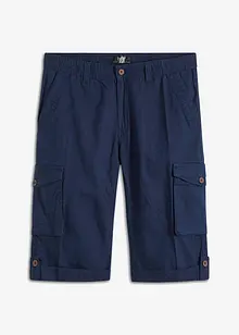 Bermuda long cargo en lin mélangé, Regular, bonprix