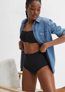 Lot de 4 slips taille haute en coton léger, bonprix