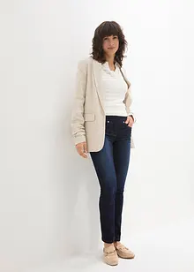 Jean Straight taille mi-haute et élastiquée, très extensible, bonprix