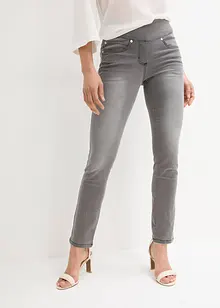 Jean Straight taille mi-haute et élastiquée, très extensible, bonprix