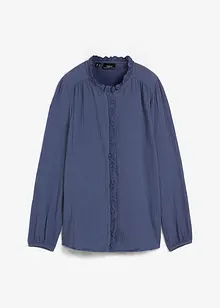 Chemisier en gaze de coton avec broderies anglaises, bonprix