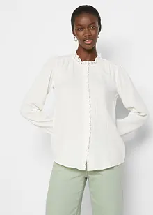 Chemisier en gaze de coton avec broderies anglaises, bonprix