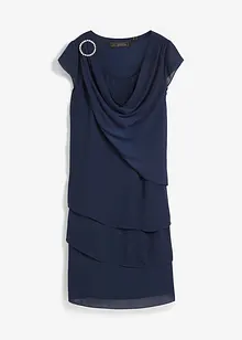 Robe courte look superposé avec accessoire sur l’épaule, bonprix