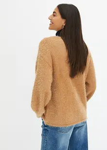 Pull en fil plume douillet, bonprix