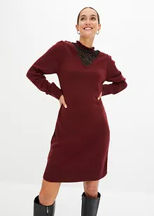 Robe en maille avec dentelle, bonprix