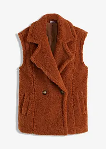 Gilet sans manches en maille peluche, bonprix