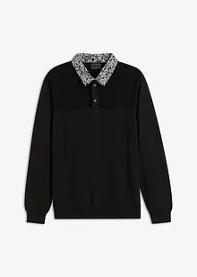 Pull en fine maille à col chemise, bonprix