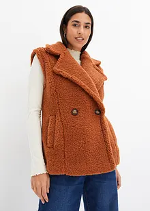 Gilet sans manches en maille peluche, bonprix