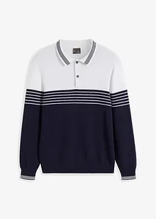 Pull polo en fine maille, bonprix