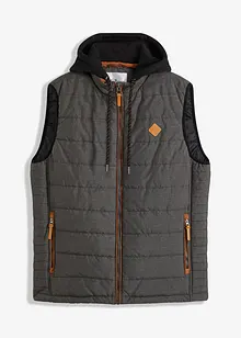 Gilet sans manches matelassé à capuche amovible, bonprix