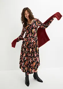 Robe midi en léger crêpe de viscose, bonprix