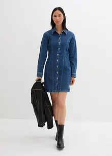 Robe en jean boutonnée, bonprix