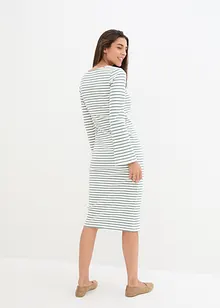 Robe rayée en jersey côtelé, bonprix