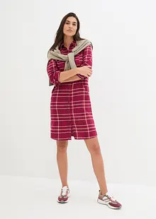 Robe-chemise en flanelle à carreaux, bonprix