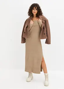 Robe en maille à encolure Bardot, bonprix